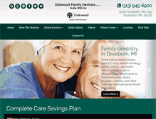 Tablet Screenshot of oakwoodfamilydentists.com
